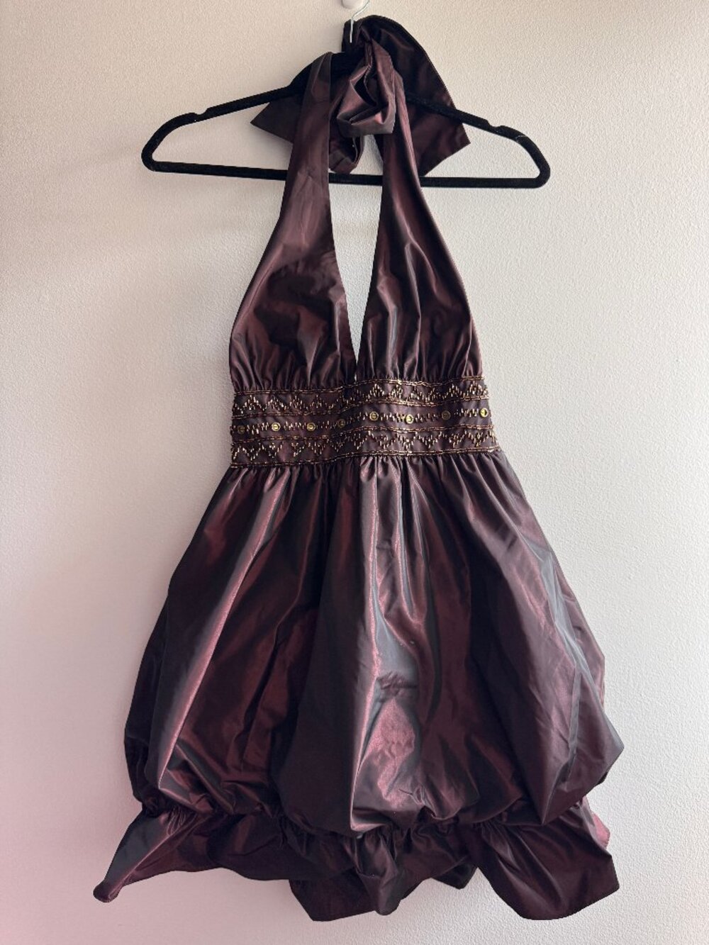 BCBGeneration Y2K Bubble Halter Neck Dress